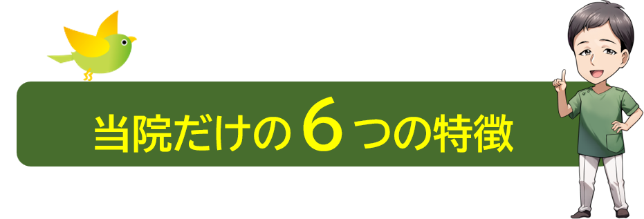 当院だけの6つの特徴